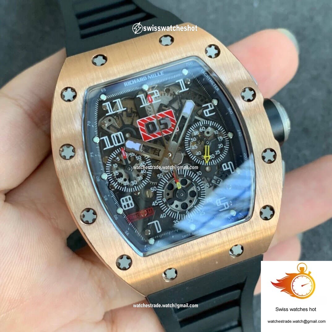 Richard Mille RM11 KV Factory Rose Gold Skeleton Dial 2