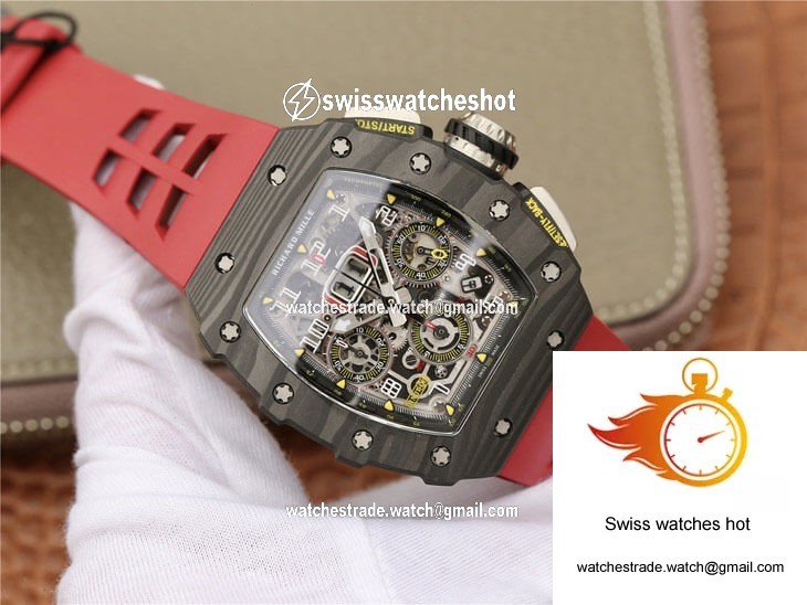 Richard Mille RM11-03 KV Factory Carbon Fiber Red Strap 2