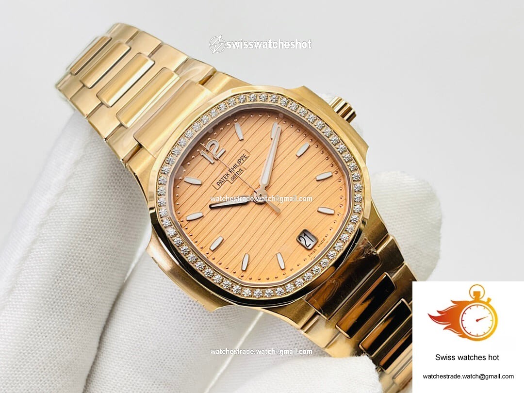 Patek Philippe Nautilus Ladies 7118/1200R-010 3K Factory Gold Dial 2