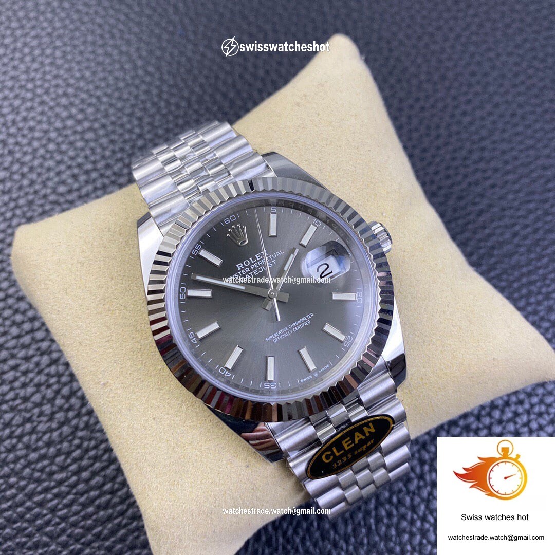 Rolex Datejust M126334-0014 Clean Factory Grey Dial 904L Stainless Steel 2