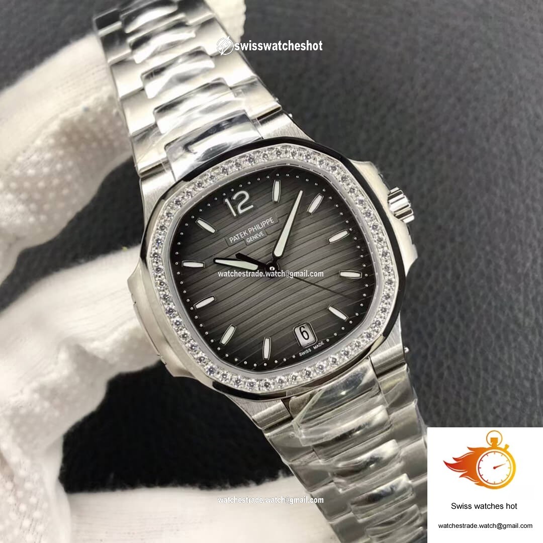 Patek Philippe Nautilus Ladies 7118-1200A-011 PF Factory Gray Black Gradient Dial 2