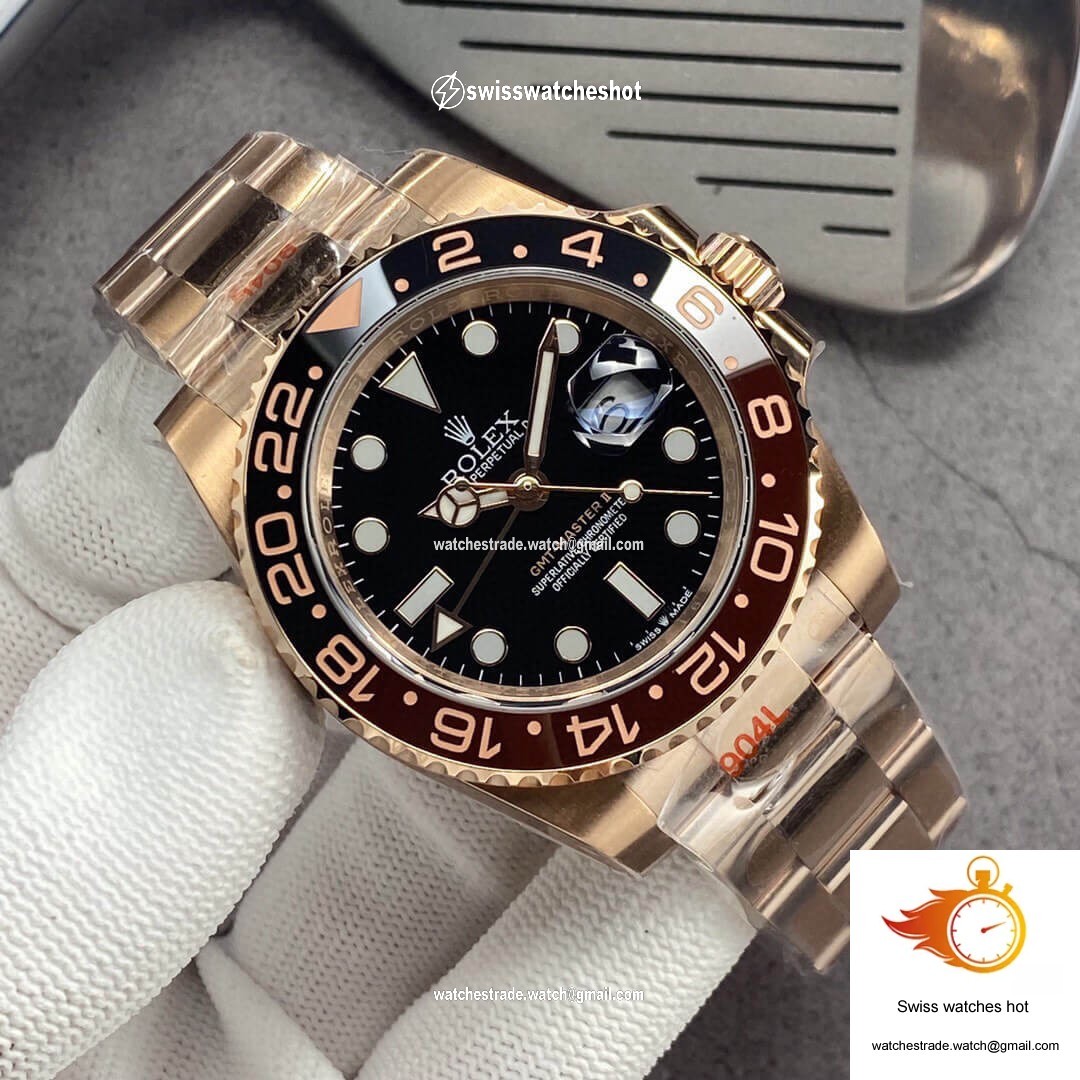 Rolex GMT Master II 126715CHNR-0001 GM Factory Rose Gold Black Dial 2