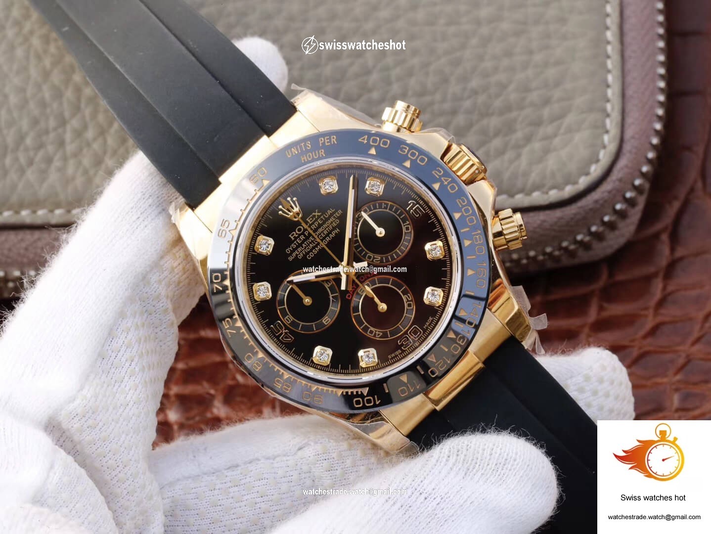 Rolex Daytona Cosmograph M116518ln-0046 JH Factory Diamond Black Dial 2