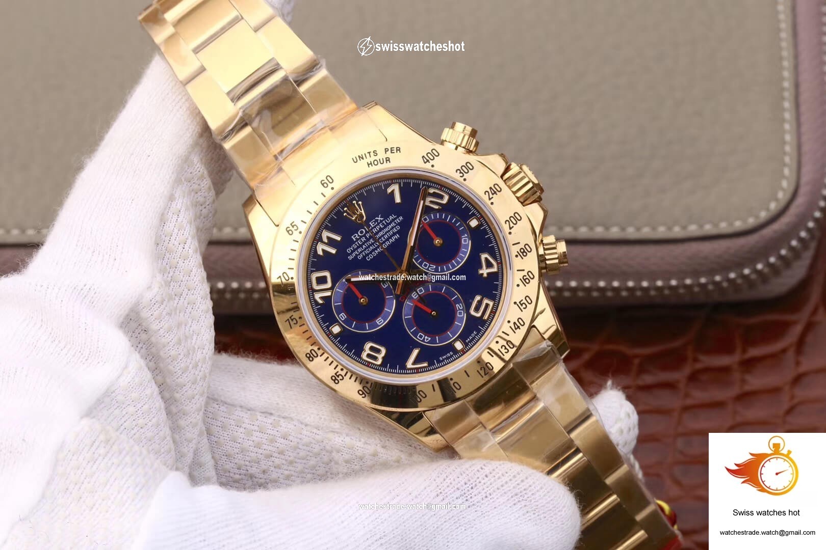 Rolex Daytona Cosmograph 116528 JH Factory Full Gold Blue Dial 2