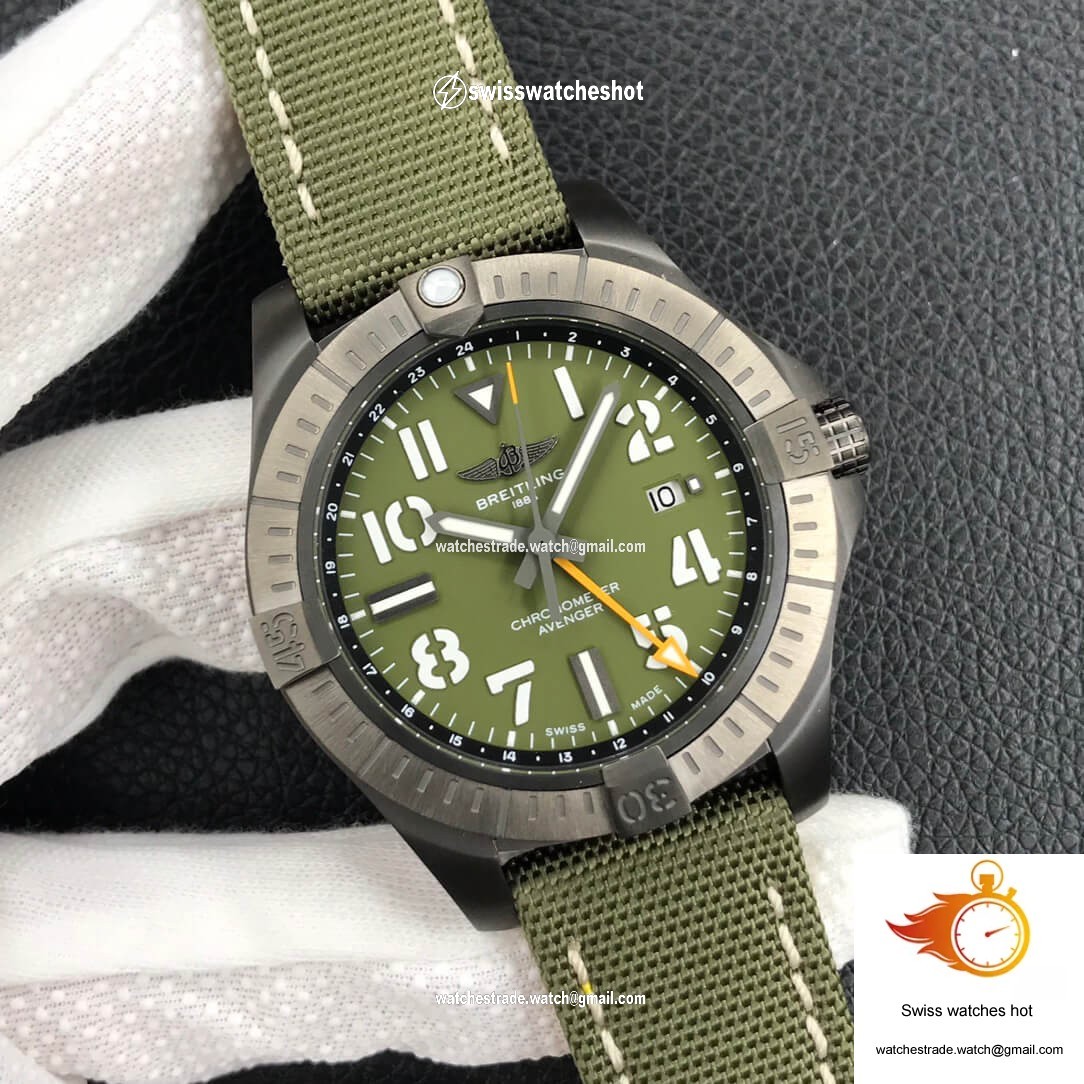 Breitling Avenger Automatic GMT 45 Night Mission V323952A1L1X1 GF Factory Green Dial 2