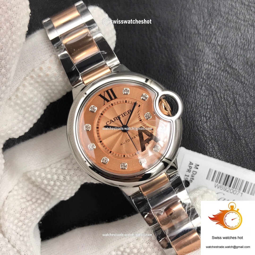 Ballon Bleu De Cartier Ladies 33MM V6 Factory Gold strap 2