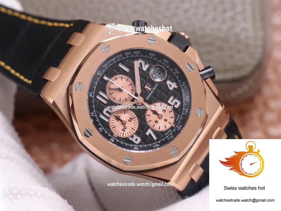 Audemars Piguet Royal Oak Offshore 26470OR JF Factory Rose Gold Black Dial 2