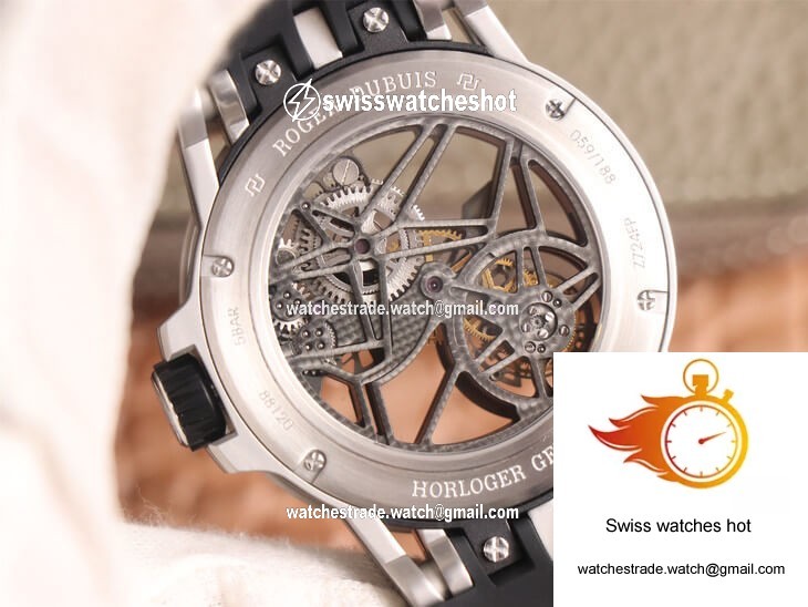 Roger Dubuis Excalibur Spidr RDDBEX0479 JB Factory Tourbillon Skeleton Dial Black Strap 2