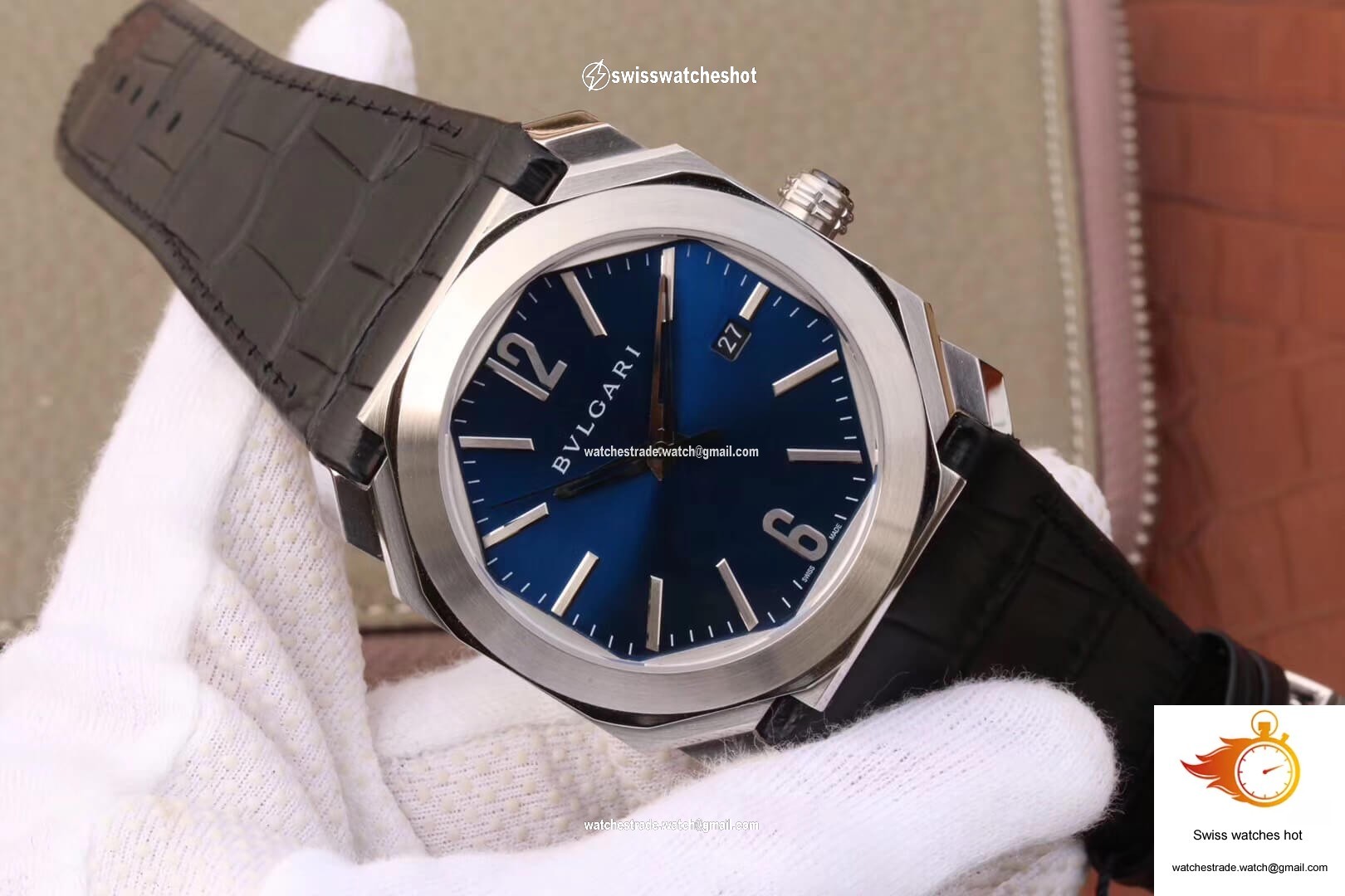 Bvlgari Octo 102429 BGO38C3SLD Dark Blue Dial 2