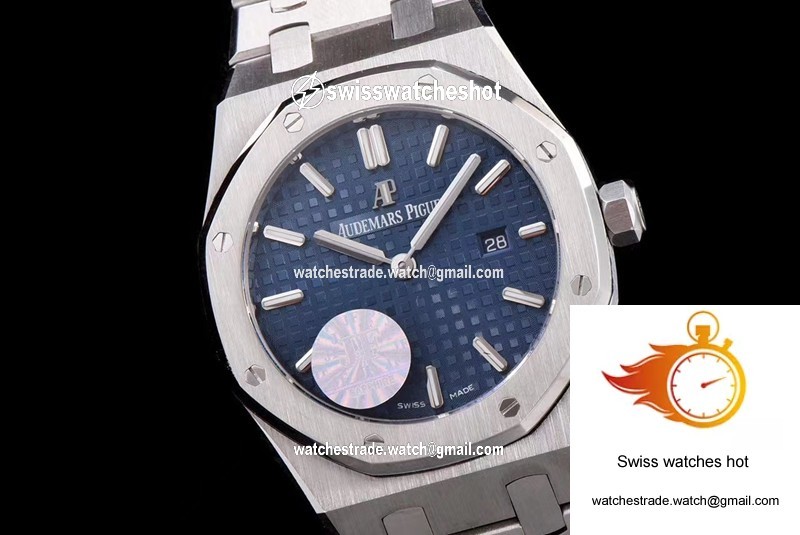 Audemars Piguet Royal Oak Quartz 67650ST.OO.1261ST.01 JF Factory Blue Dial 2