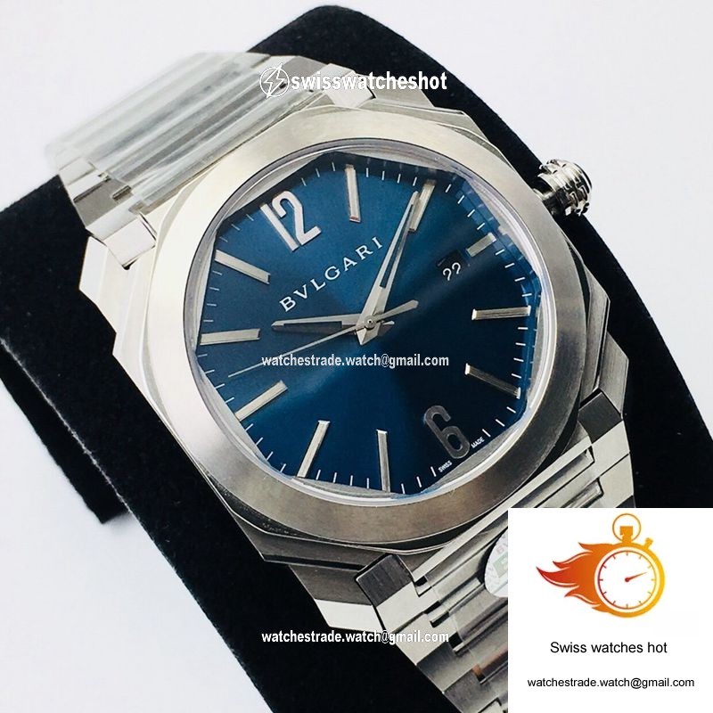 Bvlgari Octo 102105 BGO38C3SSD BV Factory Blue Dial 2