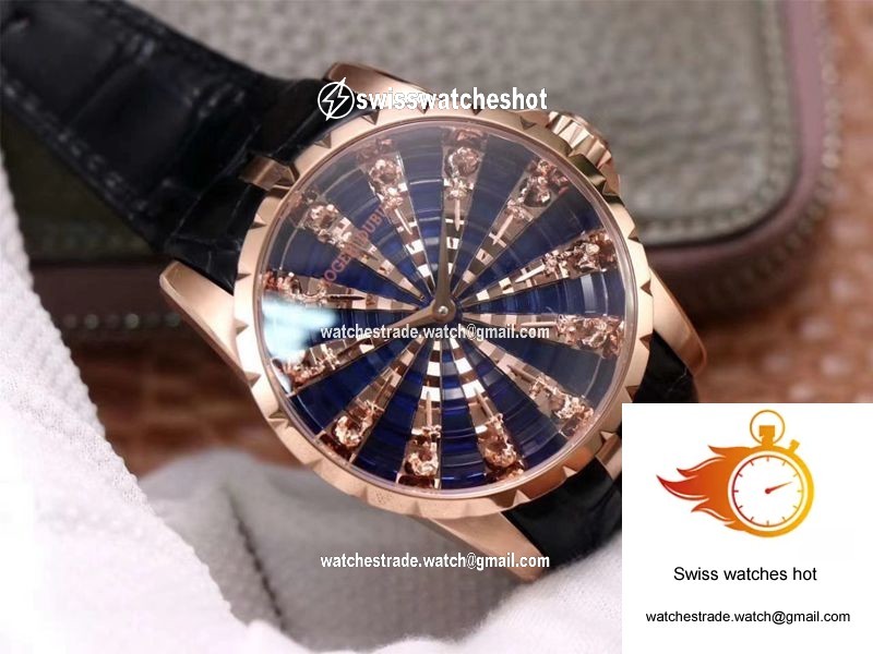 Roger Dubuis Excalibur RDDBEX0684 ZZ Factory Rose Gold Blue Dial 2