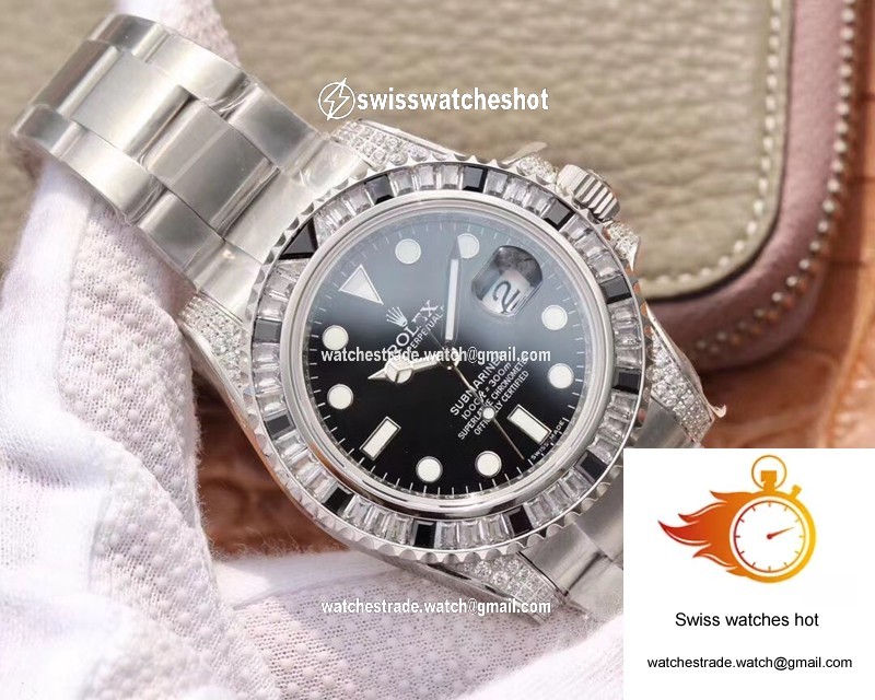 Rolex Submariner Date 116610LN Diamond Customized Edition GS Factory Black Dial 2