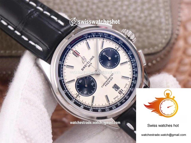 Breitling PREMIER B01 Chronograph AB0118221G1P1 GF Factory Silver Dial 2