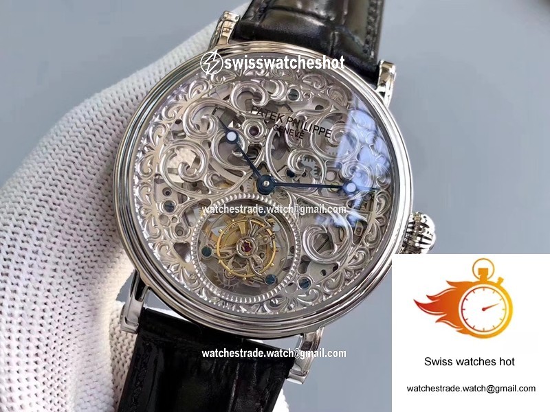 Patek Philippe Tourbillon 316L Stainless Steel Skeleton Dial 2