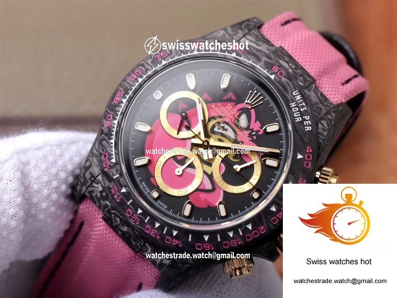 Rolex Daytona Cosmos Chronograph Carbon Fiber Edition Pink Exploded Dragon Dial 2