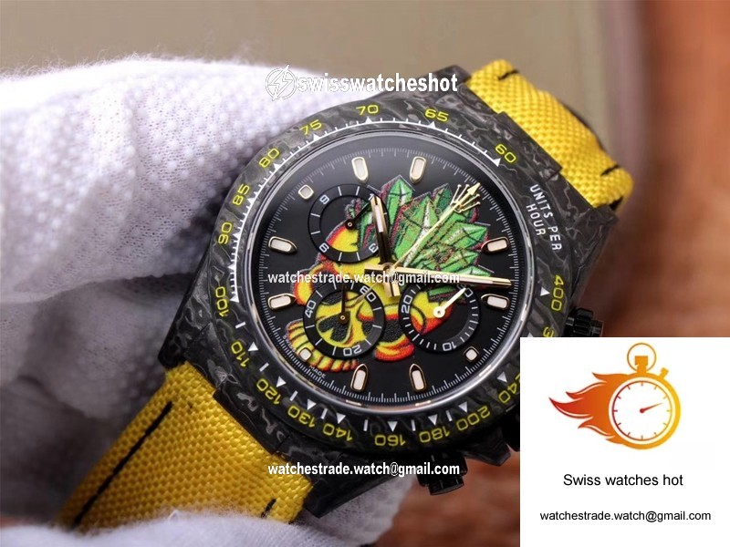 Rolex Daytona Cosmos Chronograph Carbon Fiber Edition Color Skull Dial 2