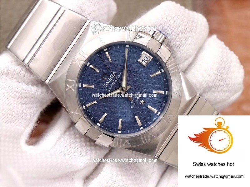 Omega Constellation Co-Axial 38MM 123.10.38.21.03.001 VS Factory Blue Dial 2