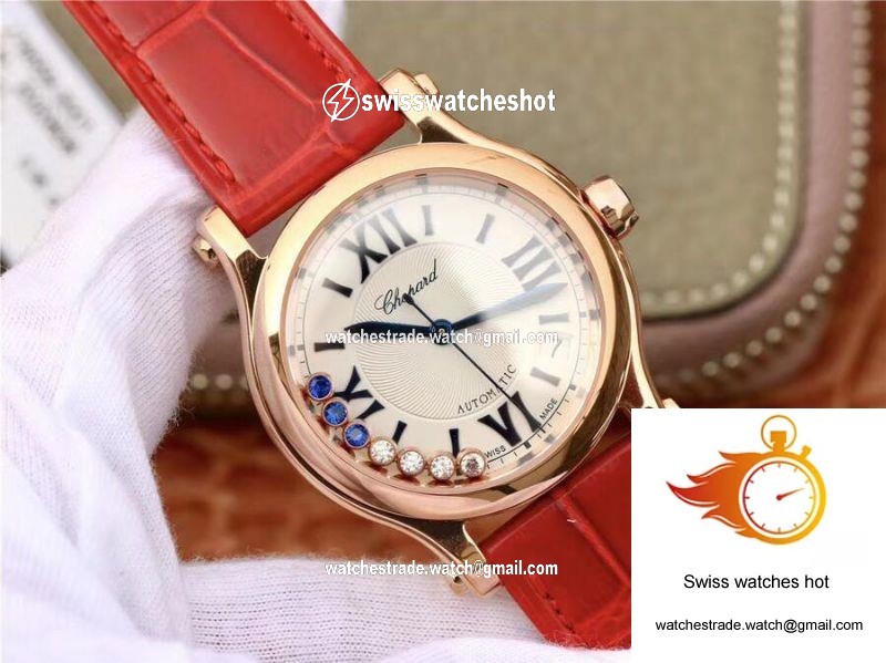 Chopard Happy Sport 36MM Automatic Rose Gold Diamonds YF Factory 274808-5001 Rad 2