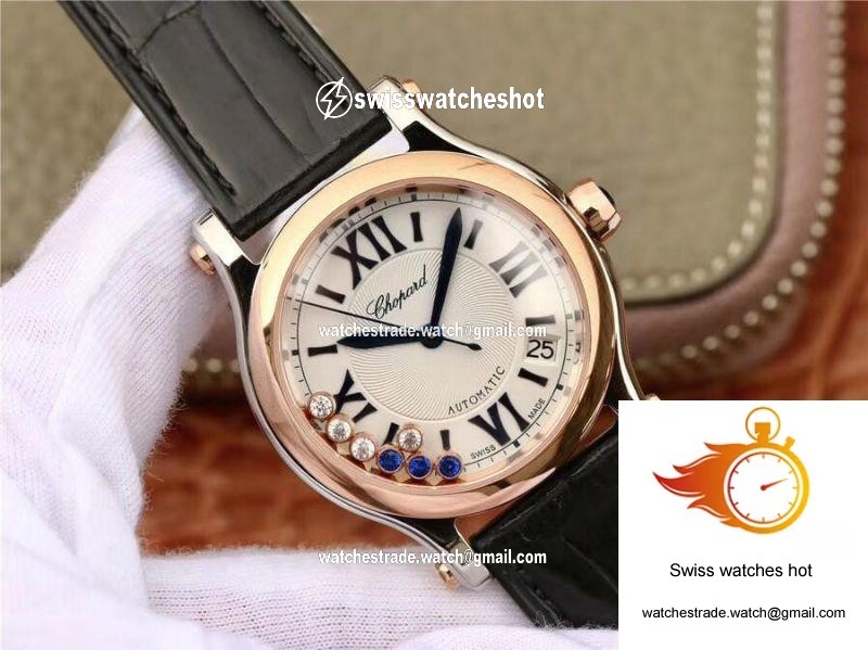Chopard Happy Sport 36MM Automatic Rose Gold Diamonds YF Factory 274808-5001 2