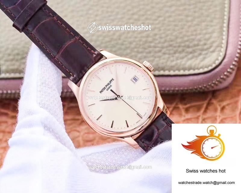 ZF Factory Patek Philippe Calatrava Rose Gold 5227R-001 Flip Back Version 2