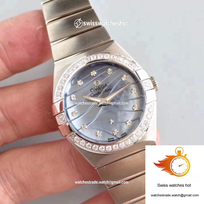 Omega Constellation Ladies 123.15.24.60.55.006 Blue Dial 2
