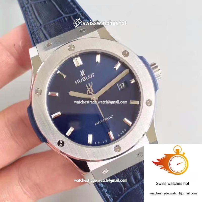 Hublot Classic Fusion Titanium Blue 511.NX.7170.LR JJ Factory Blue Dial 2