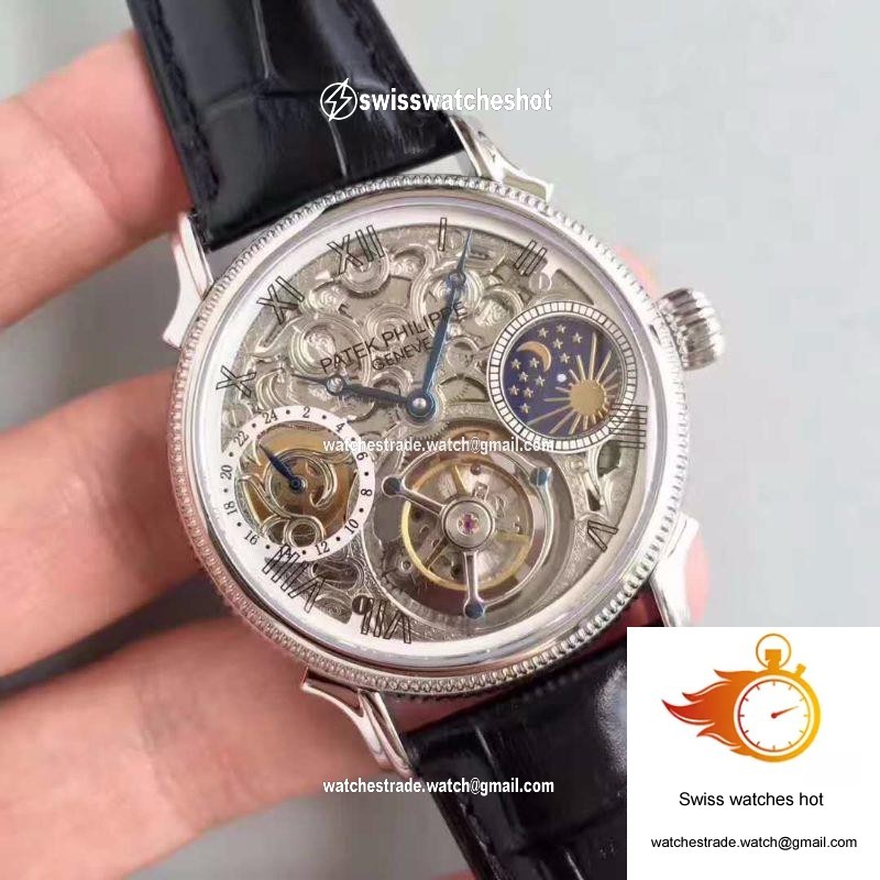 Patek Philippe Tourbillon Moonphase Silver Dial 2