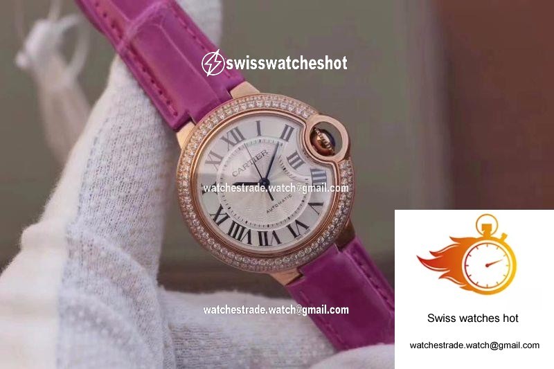 Cartier Ballon Bleu 36MM Rose Gold V9 Factory Silver Dial 2