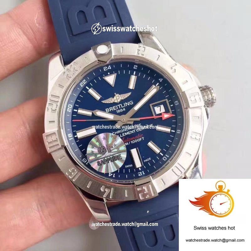 Breitling Avenger II GMT A3239011/BC35/170A GF Factory Blue Dial 2