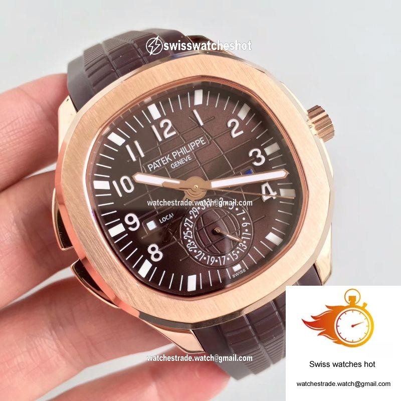 Patek Philippe Aquanaut Travel Time 5164R-001 Rose Gold Chocolate Dial 2