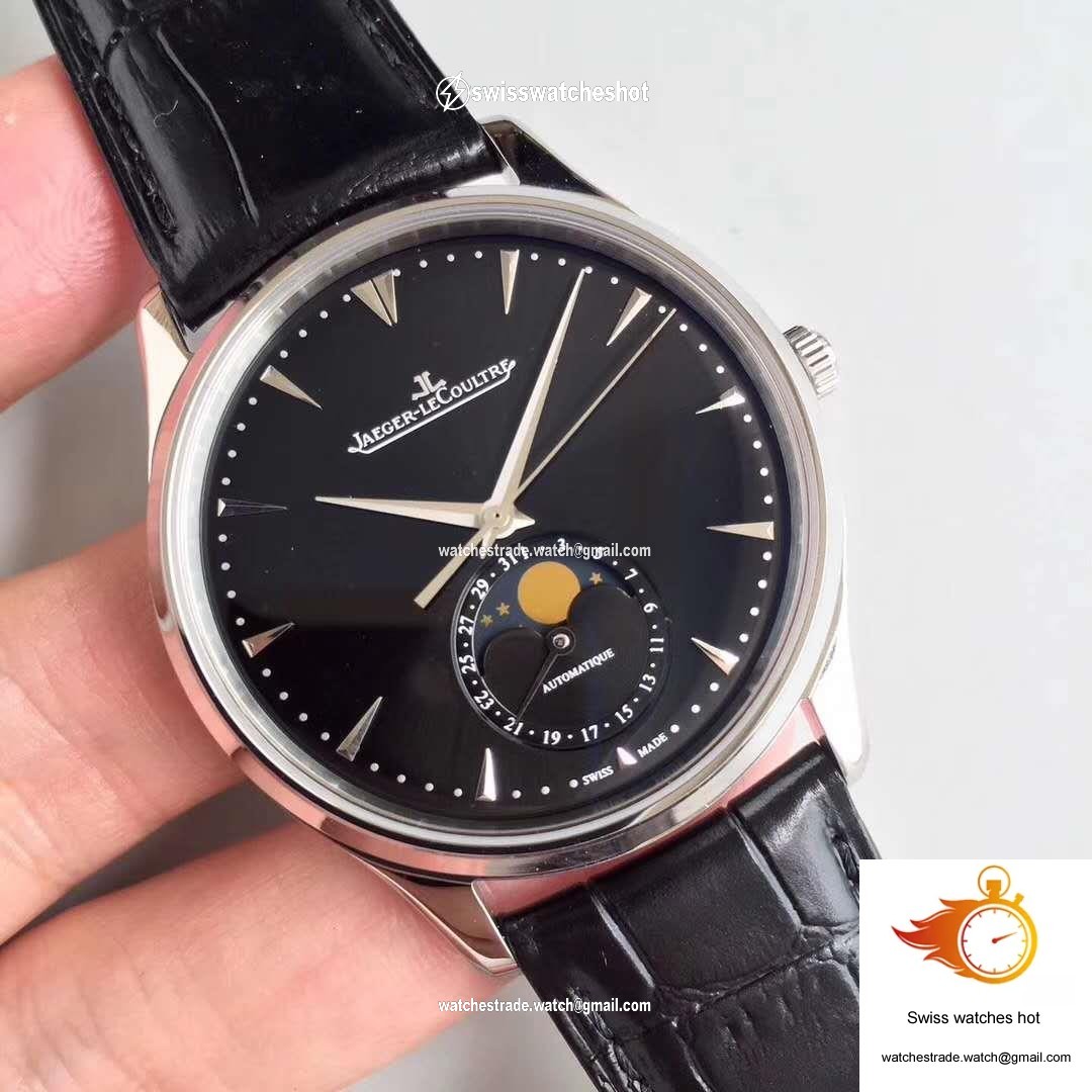 Jaeger-LeCoultre Master Ultra Thin Moon 1368470 ZF Factory Black Dial 2