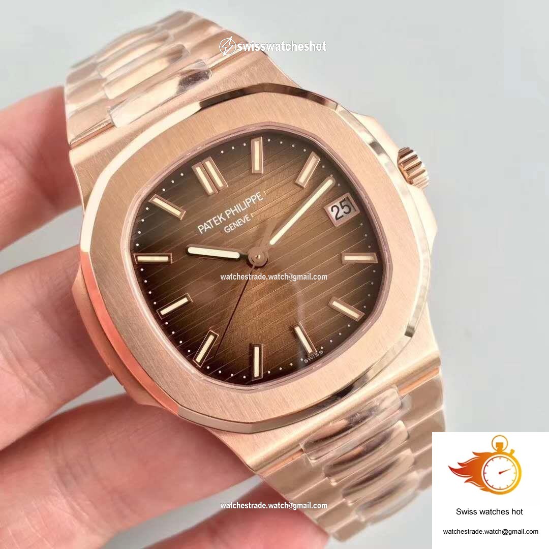 Patek Philippe Nautilus 5711/1R-001 PF Factory Rose Gold Chocolate Dial 2