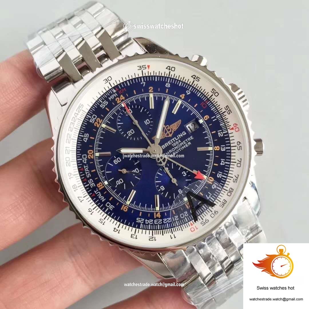 Breitling Navitimer Montbrillant Datora A21330 JF Factory Blue Dial 2