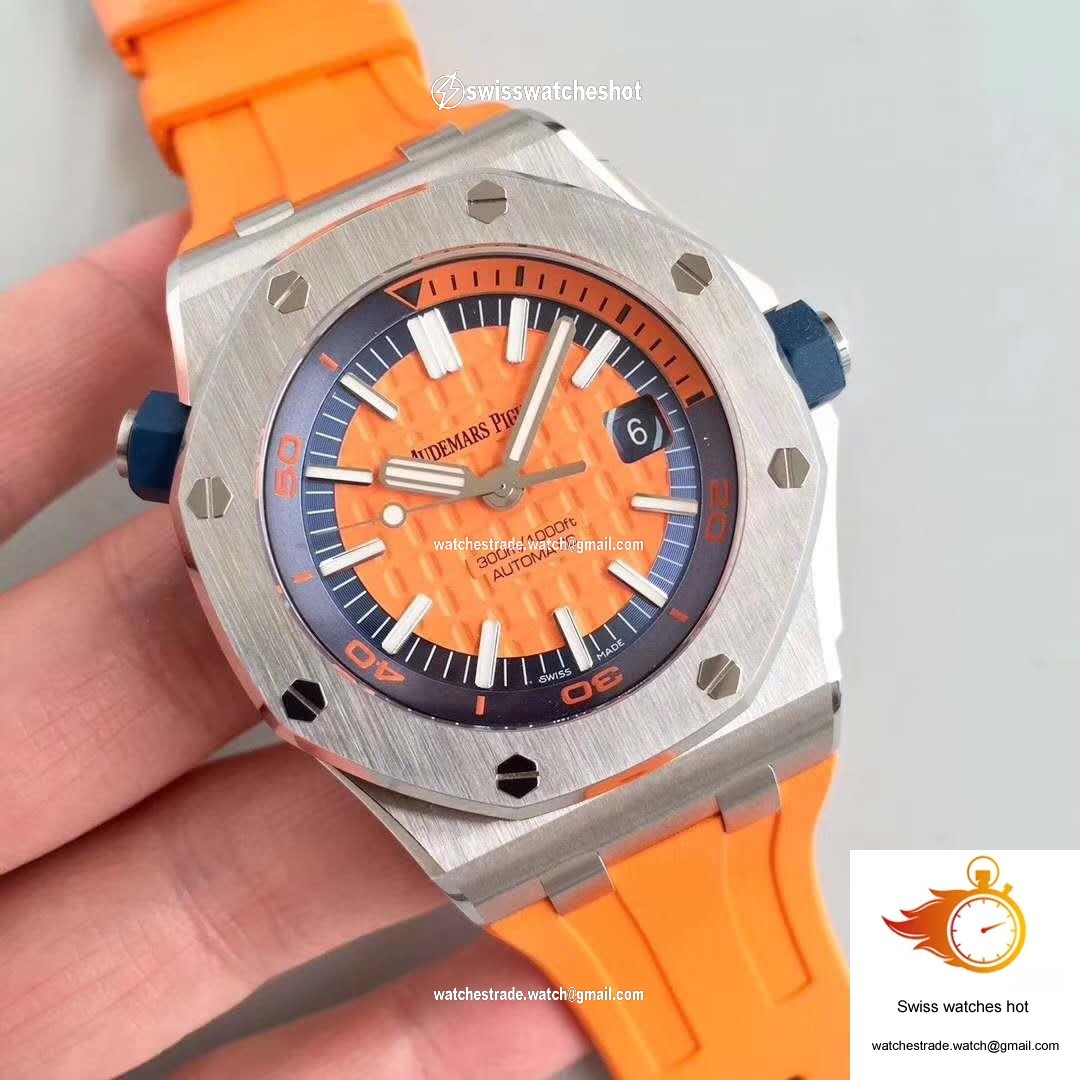 Audemars Piguet Royal Oak Offshore Diver 15710ST.OO.A070CA.01 JF Factory V3 Orange Dial 2