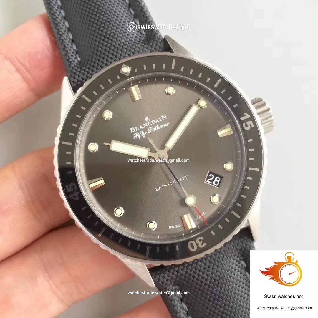 Blancpain Fifty Fathoms Bathyscaphe 5000-1110-B52A ZF Factory Meteor Grey Dial 2