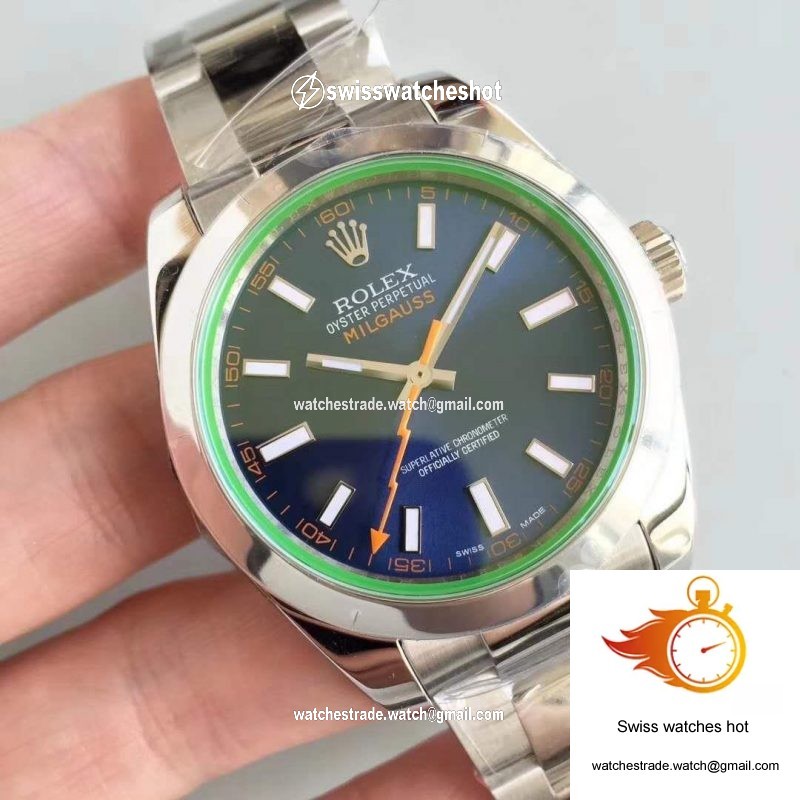 Rolex Milgauss 116400GV AR Factory Blue Dial 2