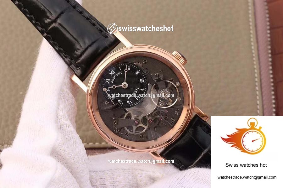 Breguet Tradition 7027 7027BR/R9/9V6 Rose Gold Grey Skeleton Dial 2