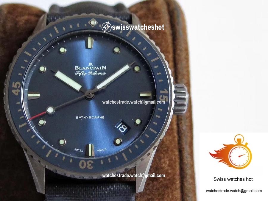 Blancpain Fifty Fathoms Bathyscaphe 5000-0240-O52A ZF Factory Blue Dial 2