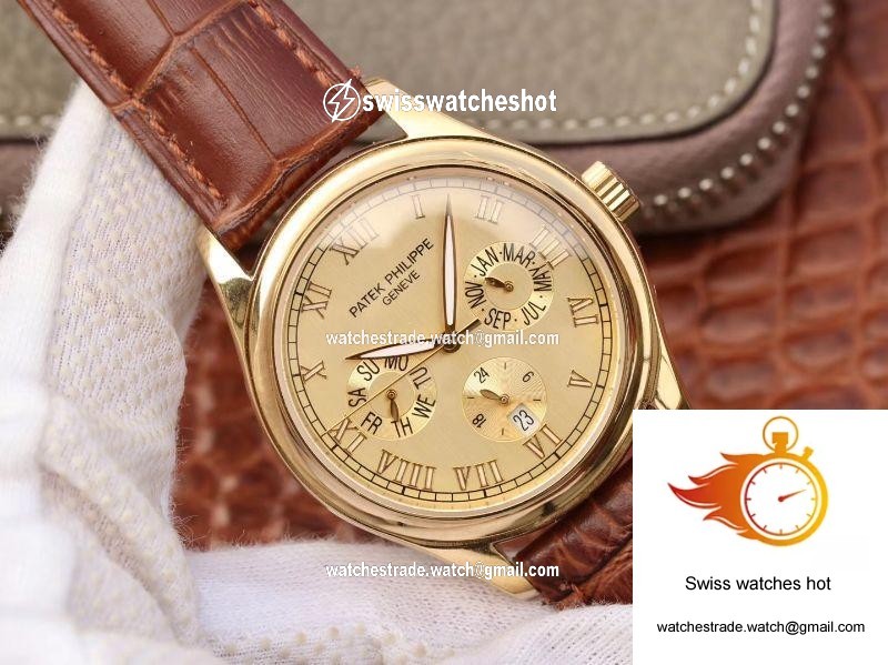 Patek Philippe Annual Calendar 5035J Gold Dial 2
