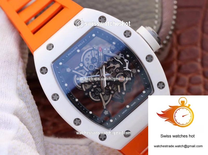 Richard Mille RM055 Skeleton Dial Orange Strap KV Factory V2 2