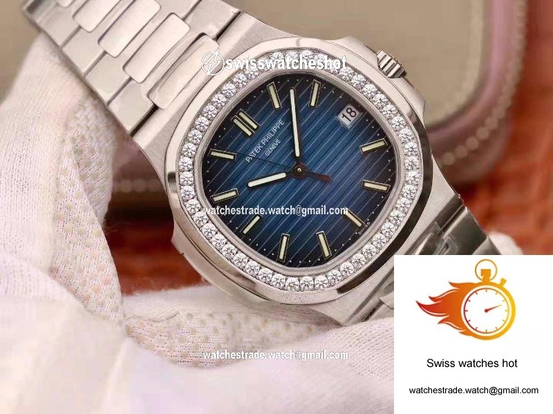 Patek Philippe Nautilus 5711 PF Factory Diamond Bezel Blue Dial 2