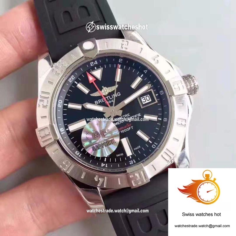 Breitling Avenger II GMT A3239011/BC35/152S GF Factory Black Dial 2
