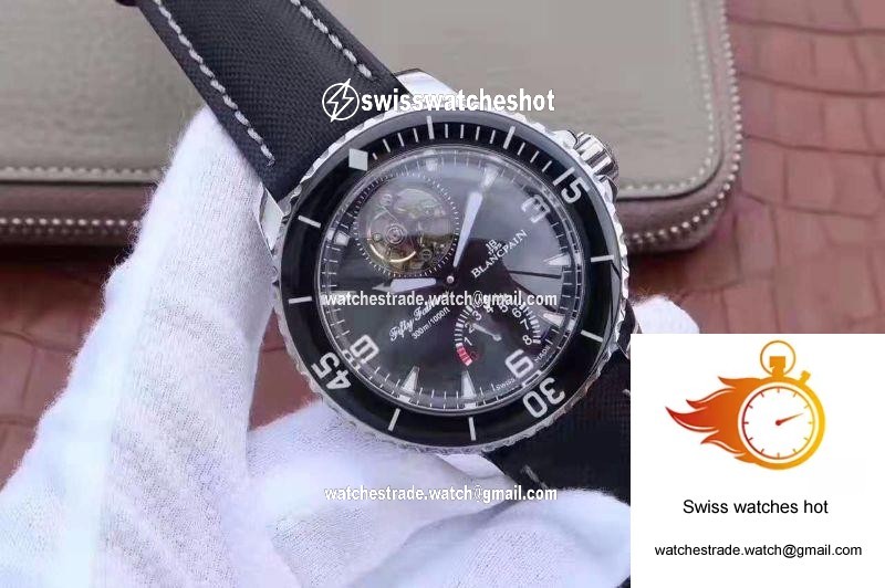 Blancpain Fifty Fathoms Tourbillon 8 Days 5025-1530-52A Black Dial 2
