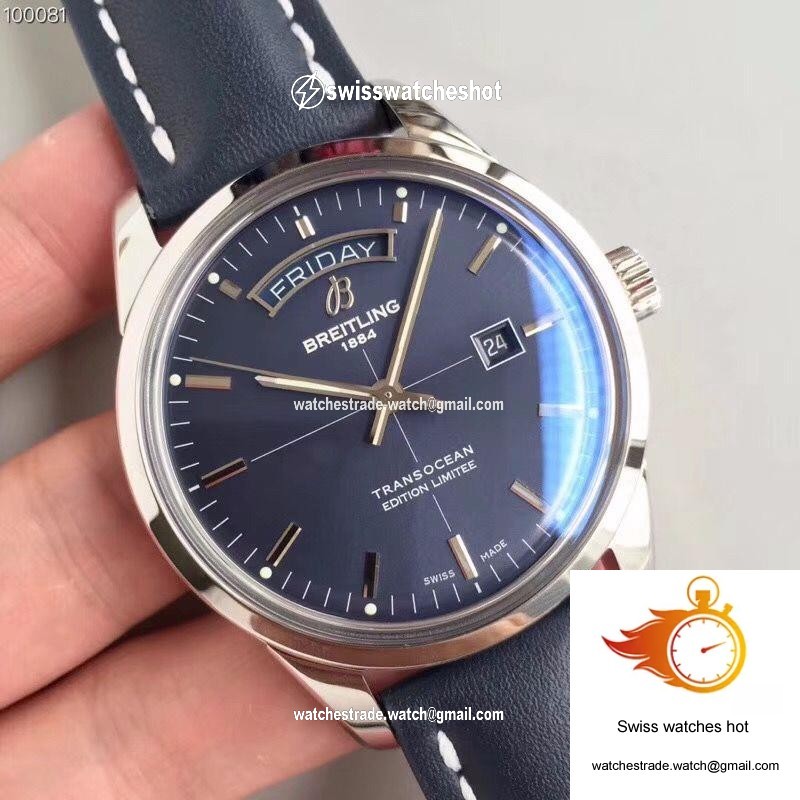 Breitling Transocean Day Date A453109T/C921/731P/A20BA.1 Blue Dial 2
