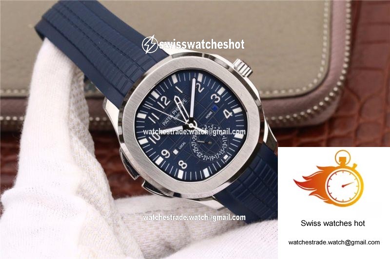 Patek Philippe Aquanaut Dual Time 5164A-001 MP Factory Blue Dial 2