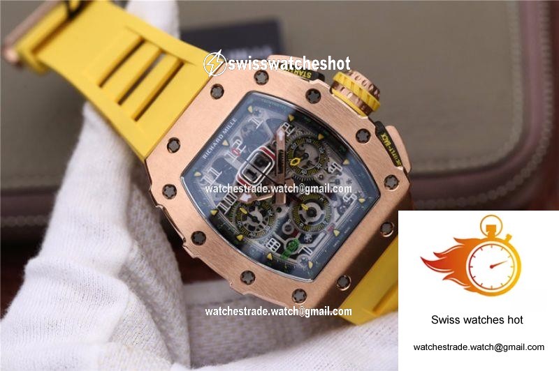 Richard Mille RM11-03 KV Factory Rose Gold Skeleton Dial 2