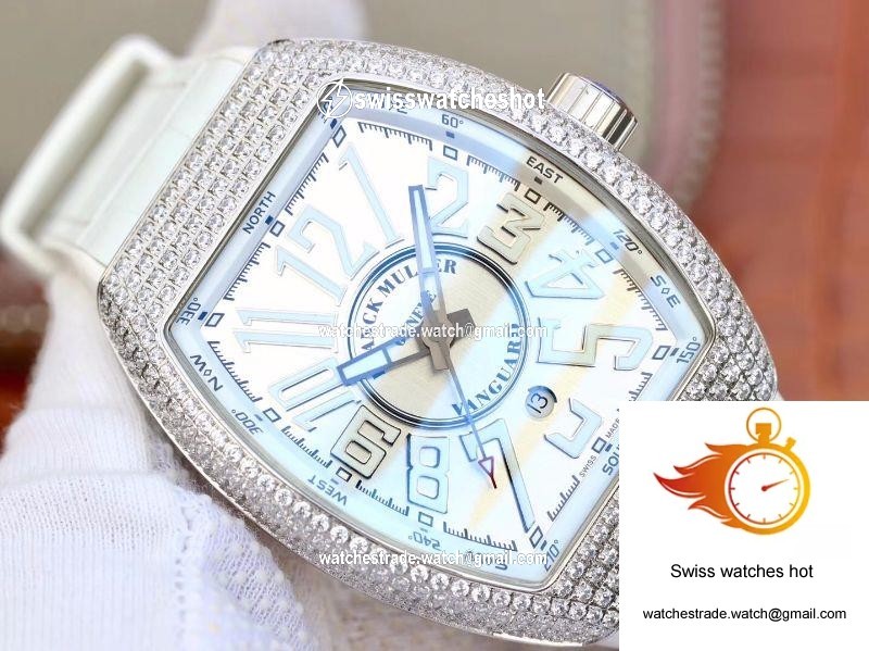 Franck Muller Vanguard V45.SC.DT.D.NBR.CD.5N.NR Silver Dial 2