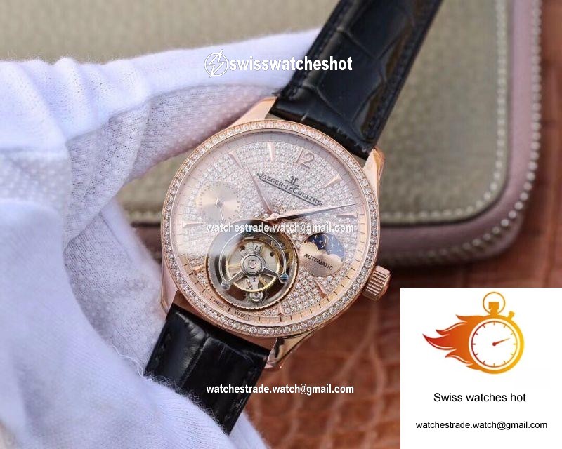 Jaeger-LeCoultre Master Complication Functions Tourbillon 18K Rose Gold Diamonds Dial 2