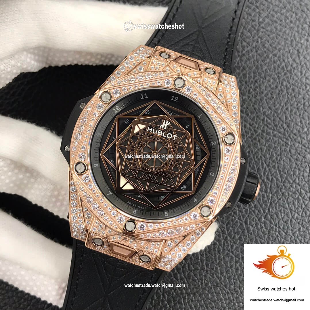 Hublot Big Bang WWF Factory Gold Full Diamond Case 3